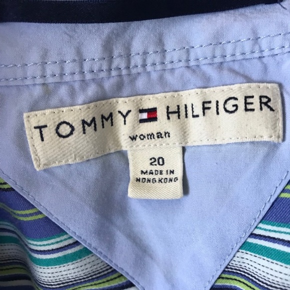 Tommy Hilfiger Woman Striped Button Down Shirt VTG - Picture 8 of 8